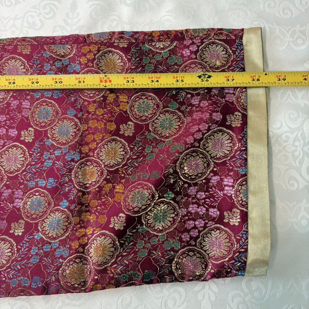 Heart Pants Funky Silk Brocade Floral Pattern Fairy Whimsygoth NWOT Size L - Picture 7 of 7